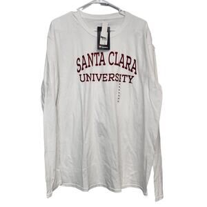 NEW SCU SANTA CLARA UNIVERSITY LONG SLEEVE WHITE T-SHIRT - XL